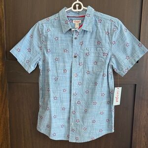 Cat & Jack Light Blue Star Pattern Shirt
